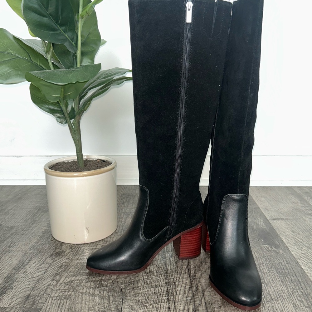 Splendid Black Heeled Boots Size 7 NEW
